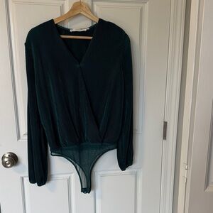 Astr Deep Green Bodysuit Top